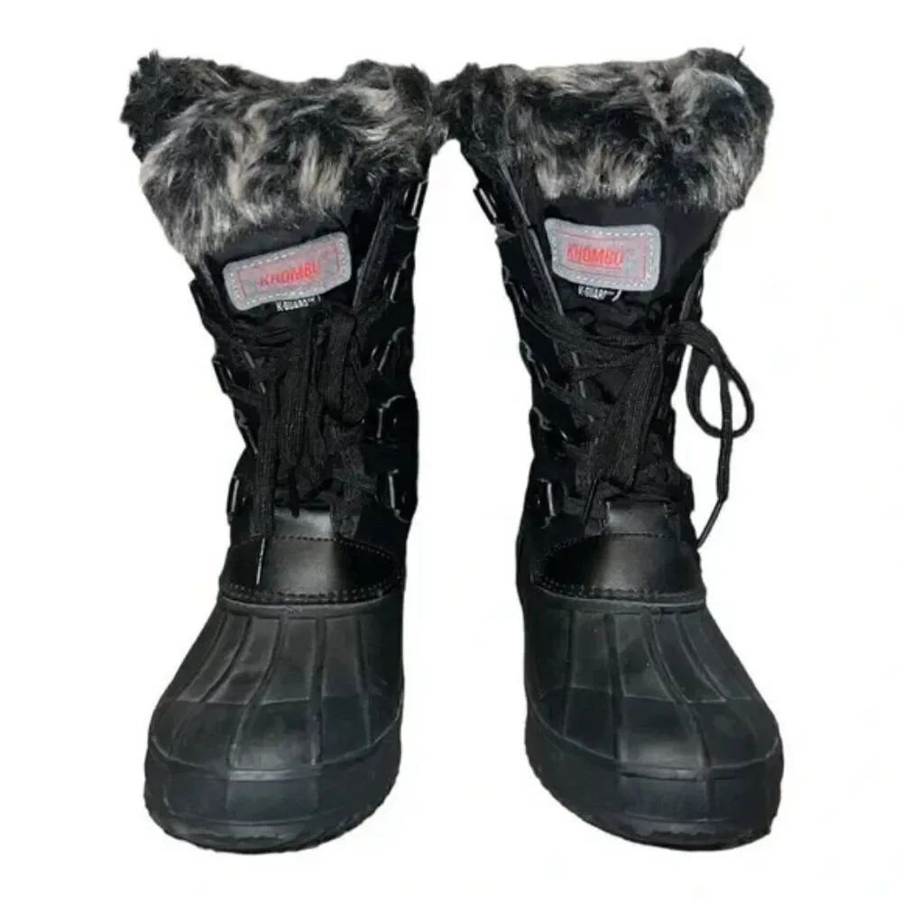 Khombu Women's Colby Tall Pac Boots Winter Snow Duck Waterproof Insulated 7M EUC